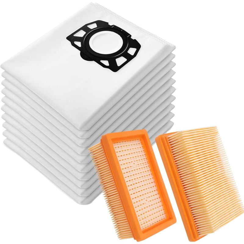 foto del prodotto aiperq confezione da 15 sacchetti per aspirapolvere kfi 487 2.863 006.0 2 filtri kfi 4410 per aspirapolvere k rcher wd4 wd5 wd6 wd5p wd6p premium