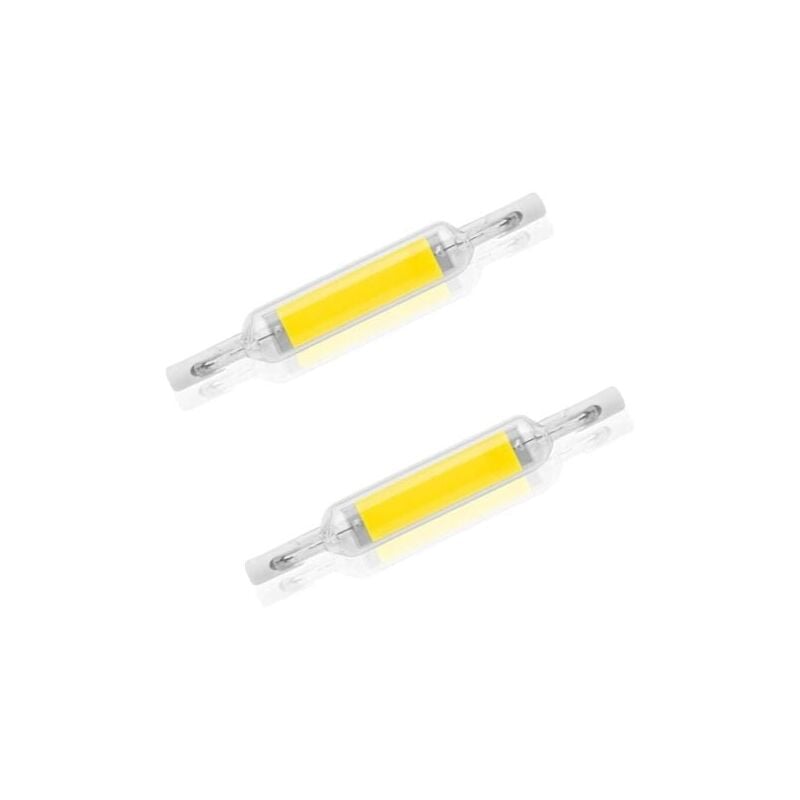 foto del prodotto aiperq confezione da 2 lampadine led r7s da 10 w, 78 mm, dimmerabili, bianco freddo 6000 6500 k, sostituzione alogena j78 da 100 w, tubo di base