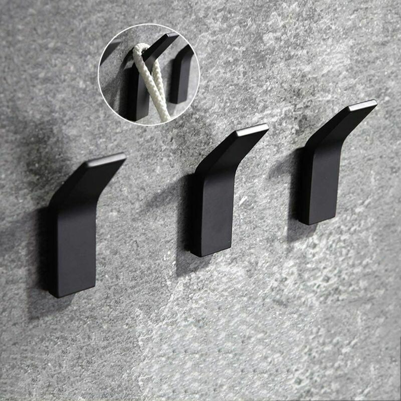 foto del prodotto aiperq confezione da 3 ganci adesivi, ganci da parete per il bagno, portasciugamani resistente alla ruggine e impermeabile con adesivo per