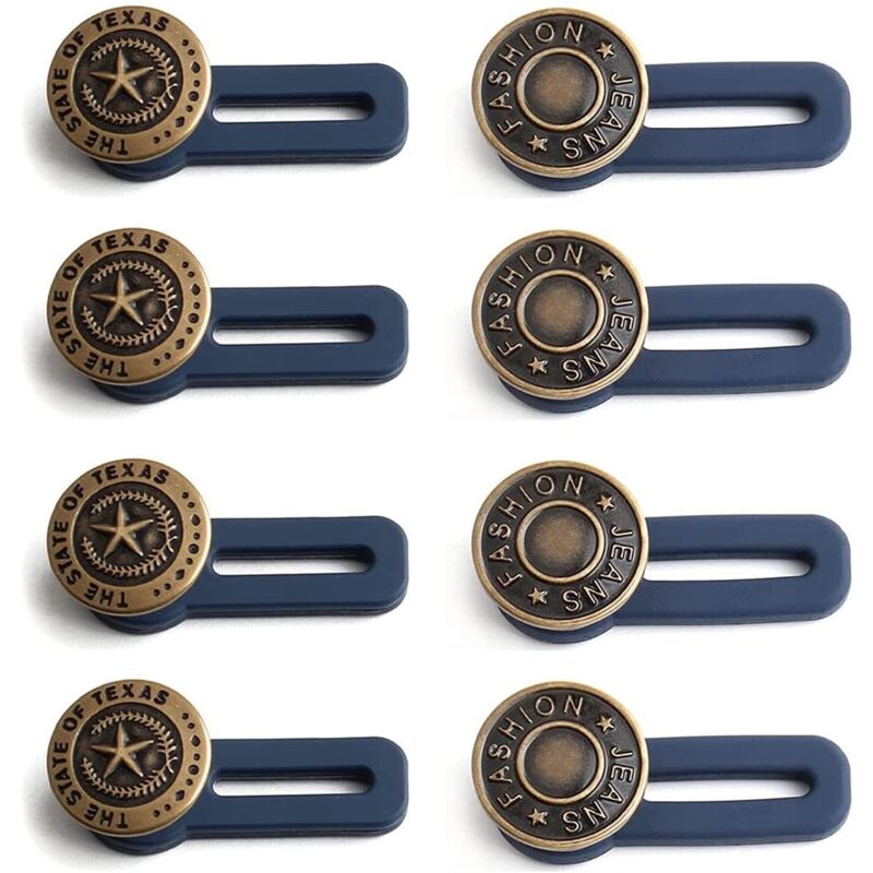 foto del prodotto aiperq confezione da 8 estensori per bottoni per pantaloni, bottoni elastici per jeans, estensori per bottoni elastici in gomma per jeans,