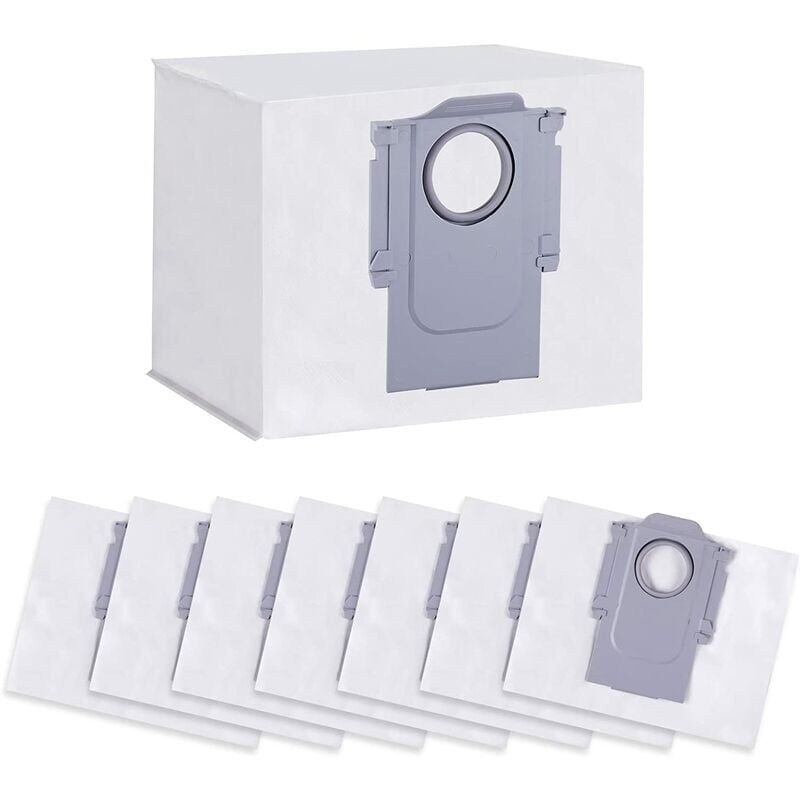 foto del prodotto aiperq confezione da 8 sacchetti per aspirapolvere roborock s7 maxv ultra s7 pro ultra q7 q7 max q5 , grande capacit 3 litri, sacchetti
