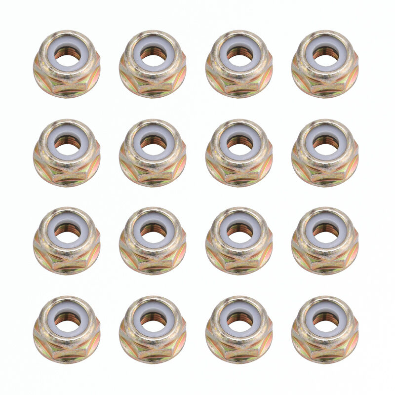 foto del prodotto aiperq dado lama, m10 x 1,25 mm, filettatura sinistrorsa, dado flangiato esagonale, acciaio inossidabile, per accessori per decespugliatori