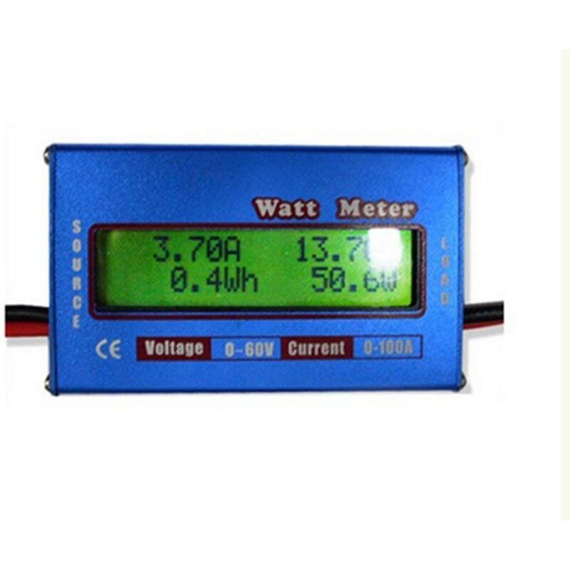 foto del prodotto aiperq dc 60v 100a misuratore di potenza con display lcd ad alta precisione wattmetro blu