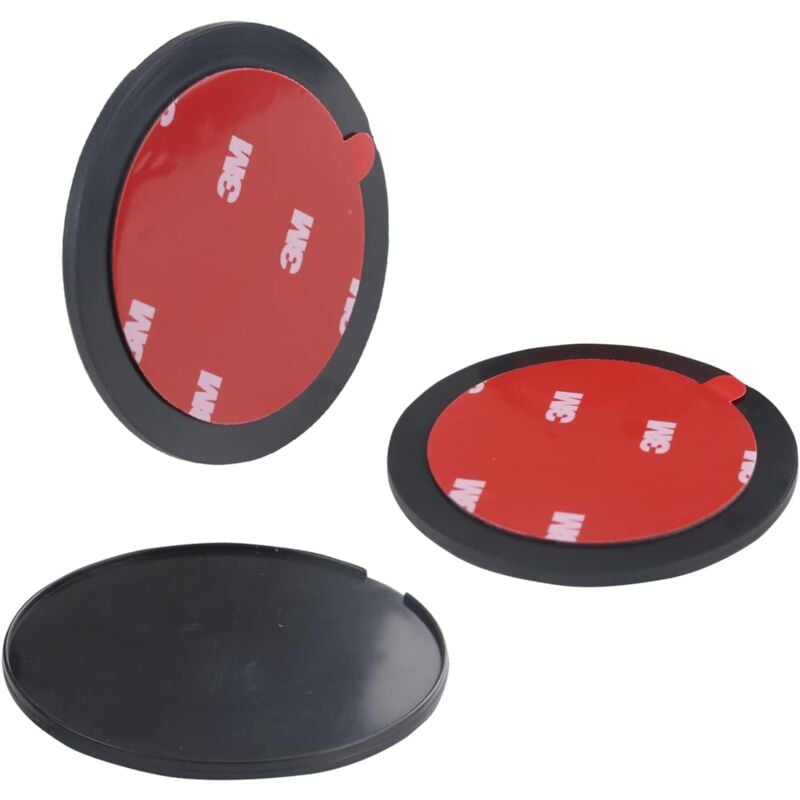 foto del prodotto aiperq dischi di montaggio adesivi con adesivo 3m, confezione da 3 dischi adesivi per montaggio su cruscotto 70 mm per supporto gps, supporto per