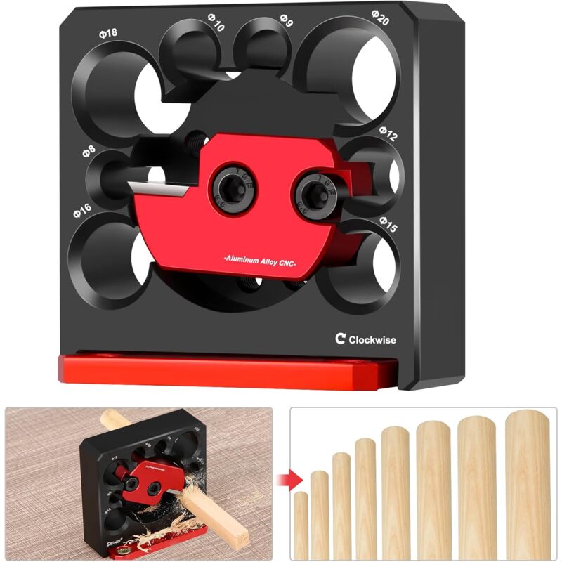 foto del prodotto aiperq dowel jig, utensile ausiliario per fresatura trapano elettrico, gambo tondo da 8 20 mm, utensili per la lavorazione del legno