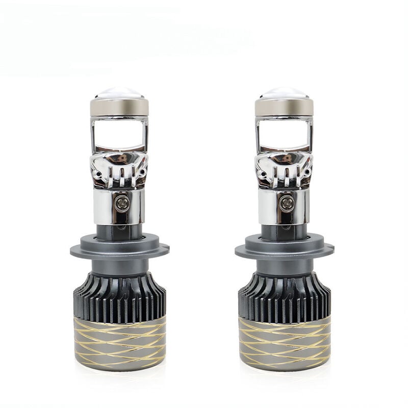 foto del prodotto aiperq faro per auto a led a81 h4 con doppia lente integrata, super luminoso, a fascio vicino e lontano