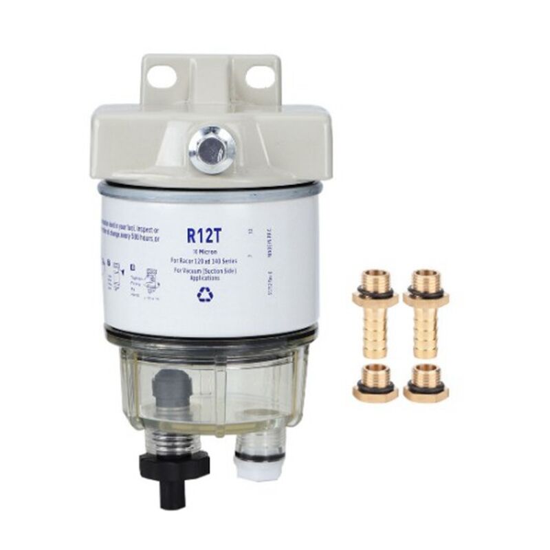 foto del prodotto aiperq filtro del carburante, separatore dell acqua del filtro del carburante a rotazione marina per barca r12t per barca a motore