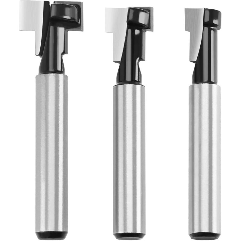 foto del prodotto aiperq fresa per scanalatura a t da 8 mm, frese per scanalatura a t, 3 pezzi 7,93 9,52 12,7 mm gambo con lama per frese per lavorazione del legno