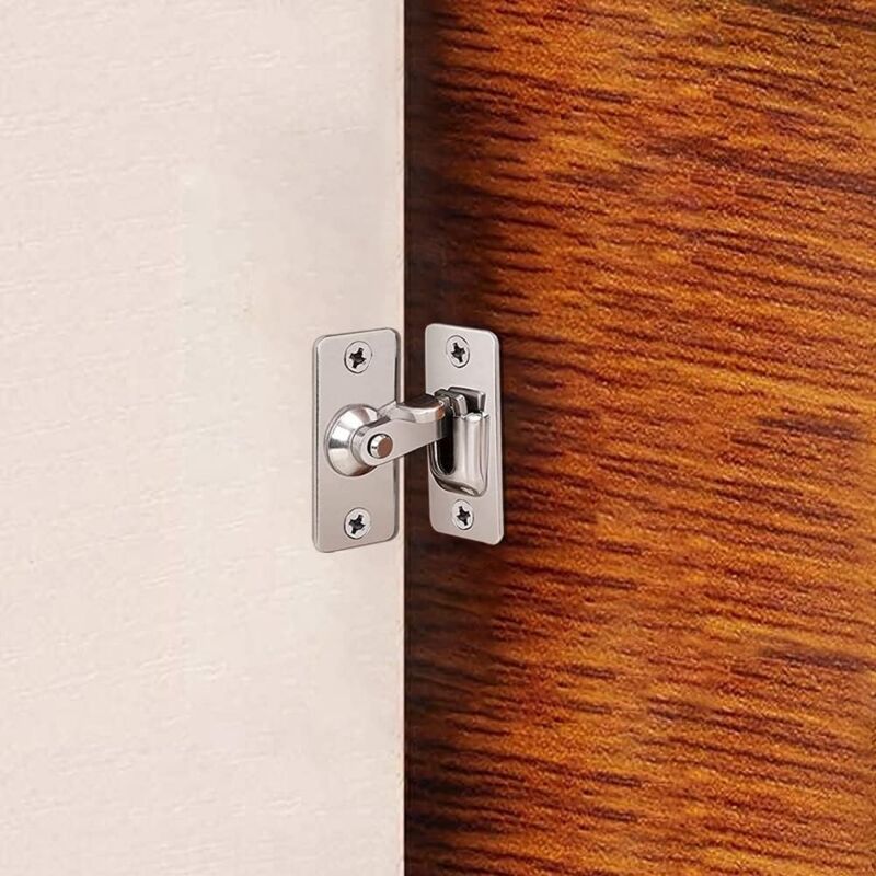 foto del prodotto aiperq gancio a fibbia ad angolo retto da 90 gradi in acciaio inossidabile 304 per porta scorrevole, accessori per la casa con bullone di