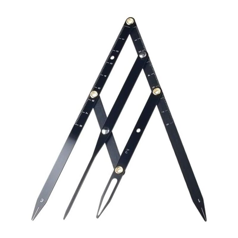 foto del prodotto aiperq golden caliper, righello per sopracciglia con rapporto aureo in acciaio inossidabile, righello per trucco sopracciglia pieghevole,