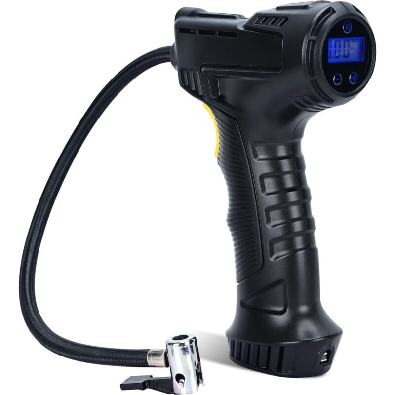 foto del prodotto aiperq gonfiatore per pneumatici senza fili, compressore d aria per auto da 120 w, pompa per pneumatici wireless con 3 ugelli di gonfiaggio e luce
