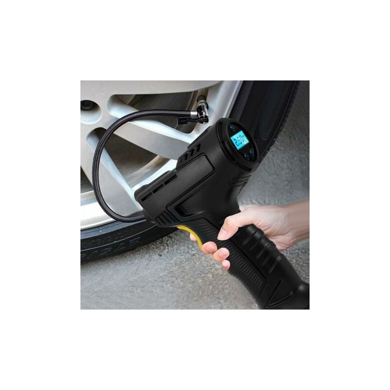 foto del prodotto aiperq gonfiatore portatile per pneumatici gonfiabili senza fili, compressore d aria da 120 w, pompa per pneumatici per auto, moto, biciclette con