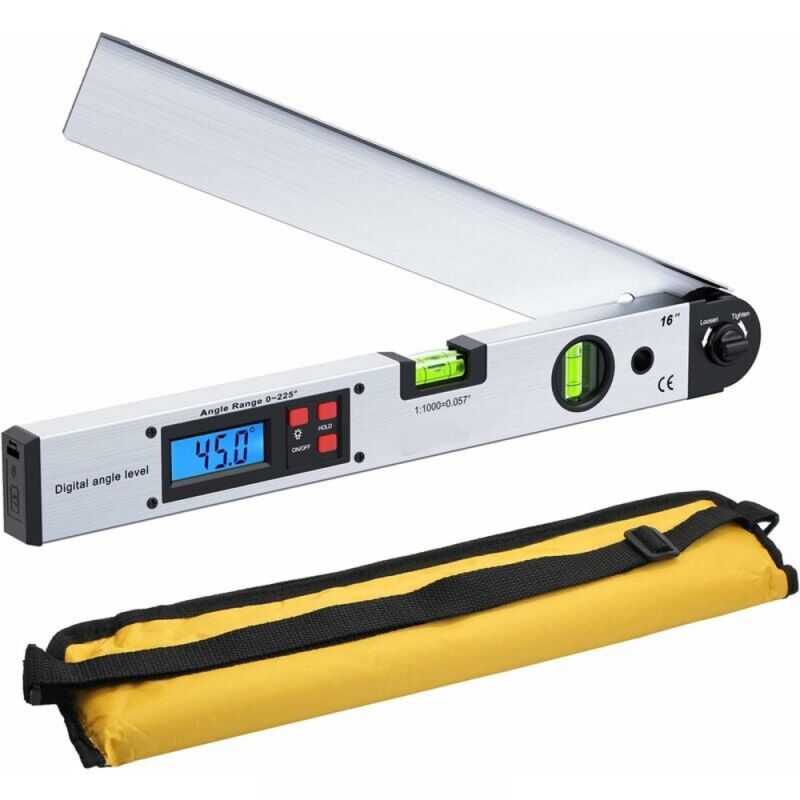 foto del prodotto aiperq goniometro digitale da 400 mm 16 pollici 0225 righello digitale per angolo orizzontale lcd retroilluminato goniometro orizzontale
