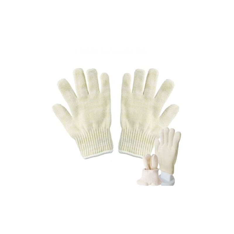 foto del prodotto aiperq guanti resistenti al calore guanti resistenti al calore, per forno e camino, resistenti al calore fino a 300 c, taglia universale, beige 2