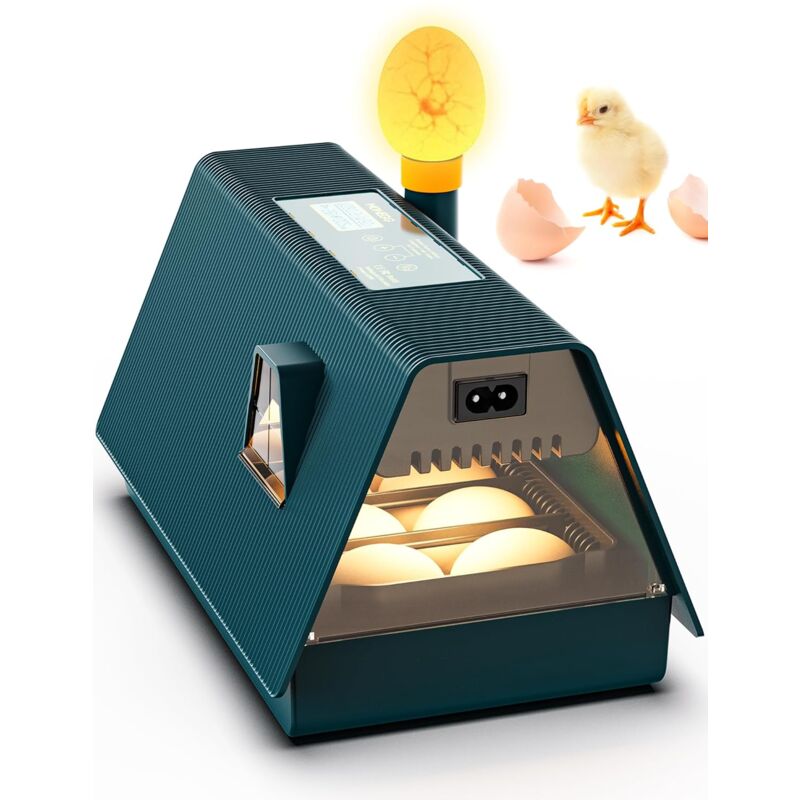 foto del prodotto aiperq incubatrice automatica per 10 uova, incubatrice per uova, incubatrice automatica girauova automatico, controllo della temperatura e