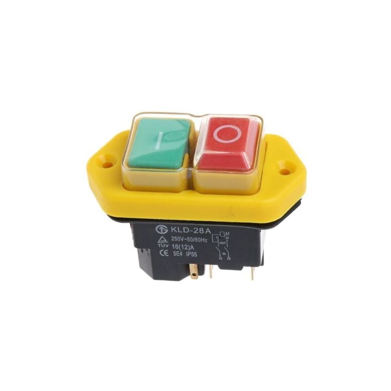 foto del prodotto aiperq interruttore a pulsante 1 pezzo kjd17b interruttore a pulsante 220 v 240 v 16 a interruttore per elettroutensili a 5 pin