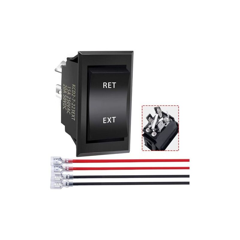 foto del prodotto aiperq interruttore di inversione di polarit aiper 12 v 3 posizioni controllo motore cc momentaneo dpdt 4 pin on off on 20 a interruttore rv