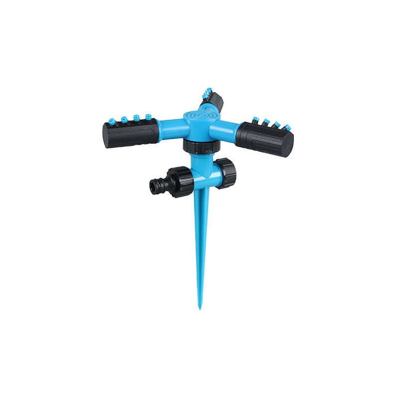 foto del prodotto aiperq irrigatore da giardino in plastica, irrigatore da giardino automatico a 360 , irrigatore ad acqua, spruzzatore a 3 bracci durevole per