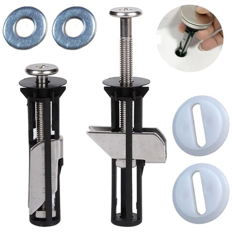 foto del prodotto aiperq kit bulloni per sedile wc universale, viti, smontaggio rapido, facile installazione ricambi, accessori per la manutenzione, fissaggi