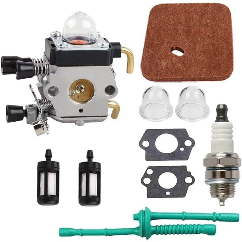 foto del prodotto aiperq kit carburatore per stihl fs38 fs45 fs46 fs45c fs46c fs55c fs55 fs55r fs55rc fs74 fs75 fs80 fs85 km55 hl45 km55r kit di sostituzione