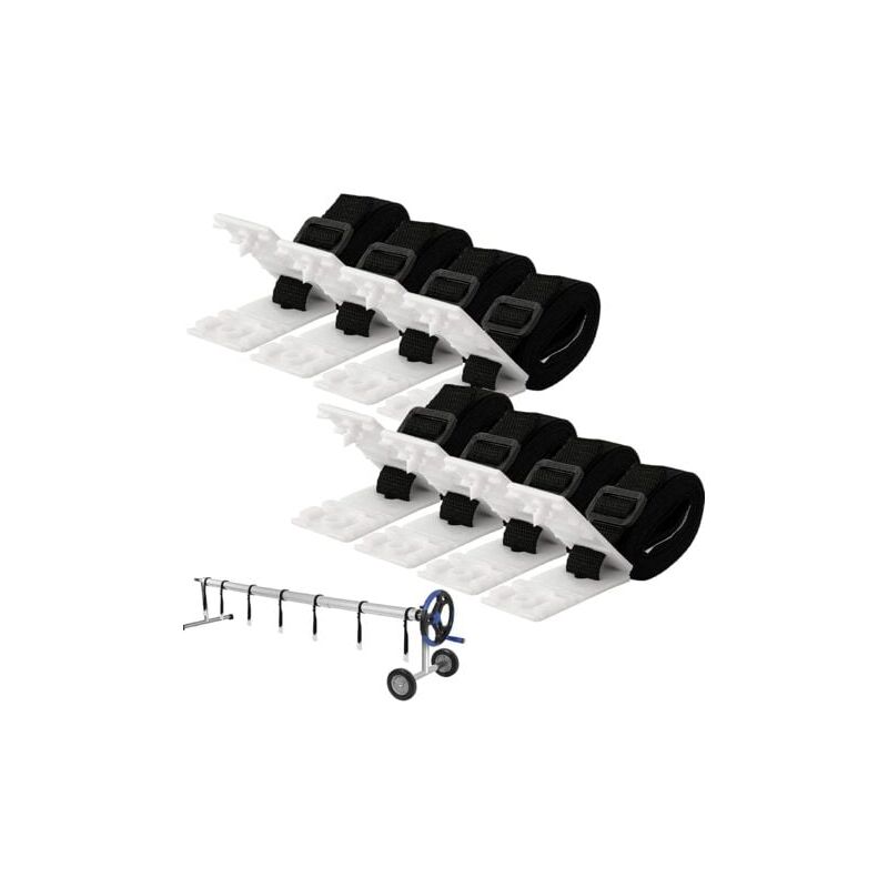 foto del prodotto aiperq kit di fissaggio per copertura solare per piscina, kit di fissaggio per rullo di copertura per piscina, cintura galleggiante per