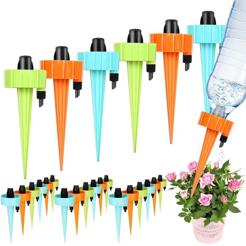 foto del prodotto aiperq kit di irrigazione a goccia da 24 pezzi, sistema di irrigazione automatico per piante, per piante in vaso in giardino, per esterni