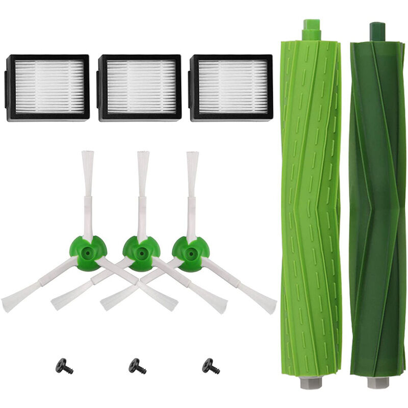 foto del prodotto aiperq kit di parti di ricambio compatibili con roomba i7 i7 e5 e6 e7 confezione di spazzole laterali, rulli e filtri hepa
