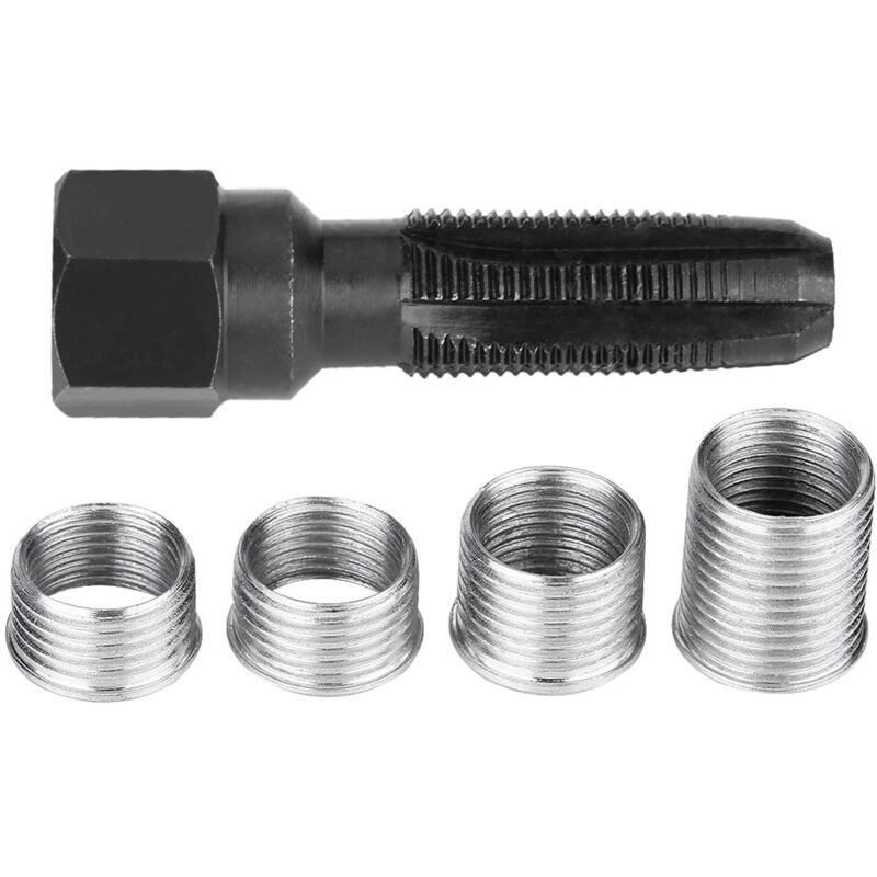 foto del prodotto aiperq kit di riparazione filettature candele 5 pezzi kit di riparazione filettature candele da 14 mm