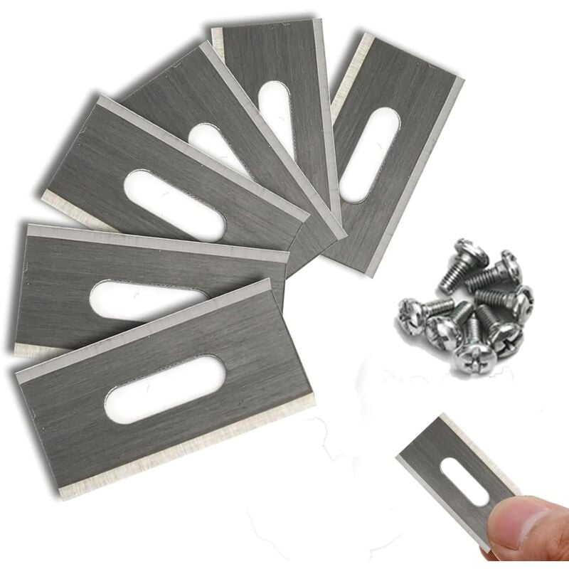 foto del prodotto aiperq lame per prato per husqvarna con lama in acciaio inox a doppia affilatura 36,5 x 18,5 x 0,65 mm argento 30 pezzi 