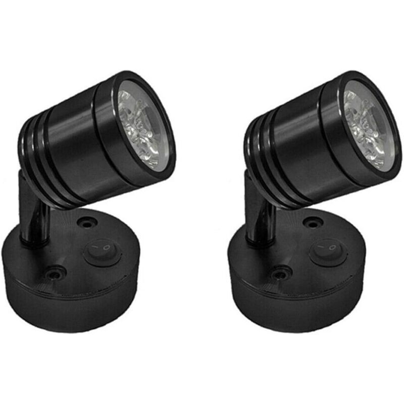 foto del prodotto aiperq lampada da lettura a led da 2 pezzi, lampada da lettura a parete, interruttore regolabile, illuminazione interna cilindrica flessibile per