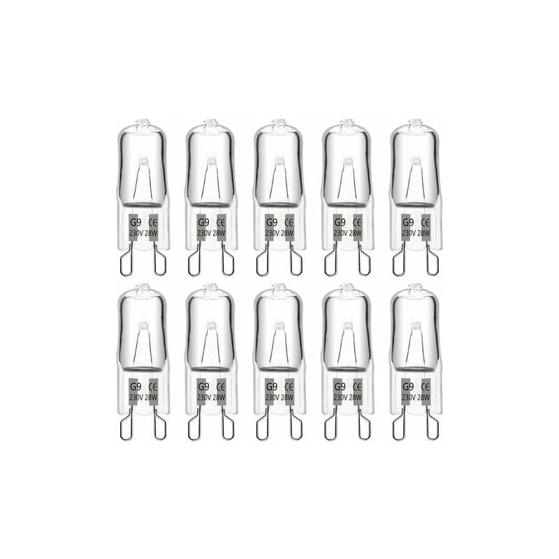 foto del prodotto aiperq lampadina alogena g9 28w 230v, 370lm 2700k bianco caldo dimmerabile, lampadine a capsula g9, per lampadari, lampade da giardino, applique da
