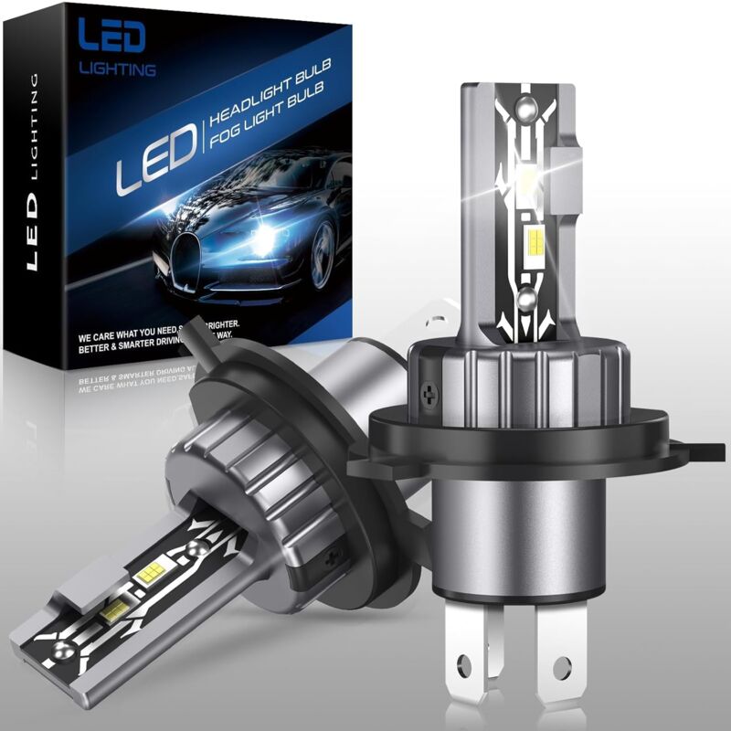 foto del prodotto aiperq lampadina led h4 20w 6000k 12v bianco freddo lampadina led h4 ip68 impermeabile lampadine per fari auto h4 lampade di ricambio per auto per