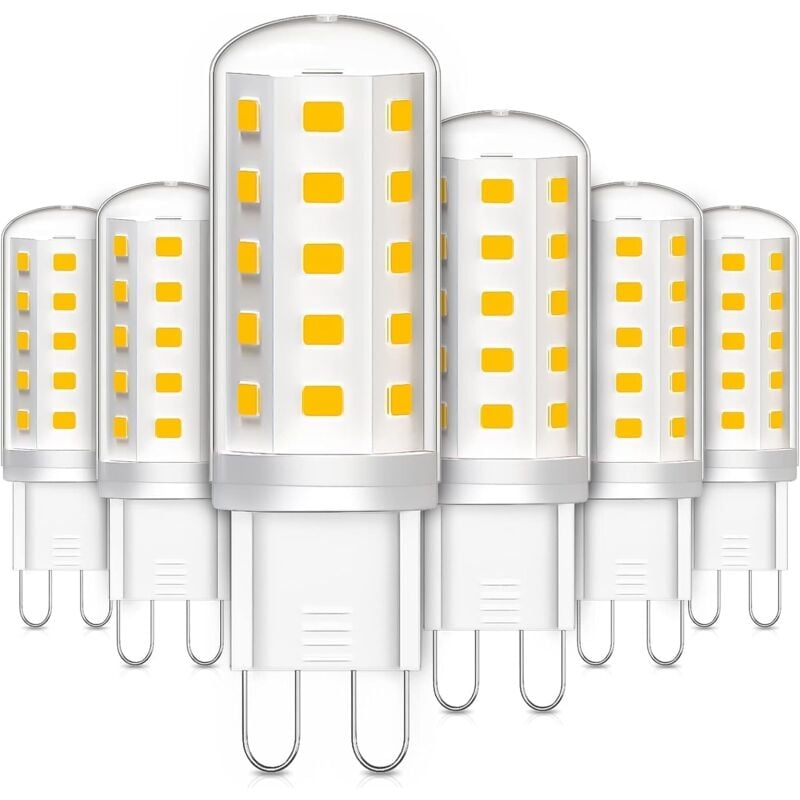 foto del prodotto aiperq lampadine led g9, equivalenti a lampadine alogene da 3 w e 30 w, bianco caldo 2700 k, 380 lm, senza sfarfallio, ac dc 220 240 v, per camera