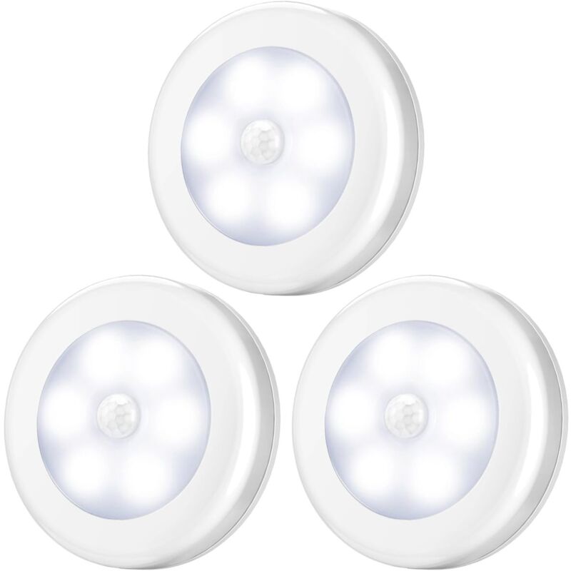 foto del prodotto aiperq luce con sensore di movimento, luce per armadio con rilevatore di movimento a led, alimentata a batteria non inclusa , per