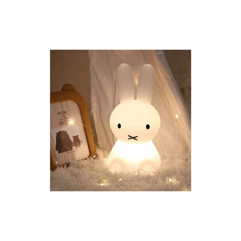 foto del prodotto aiperq luce notturna per coniglietto, 7 colori, ricaricabile tramite usb, temporizzata, lampada decorativa per luce notturna per bambini per la