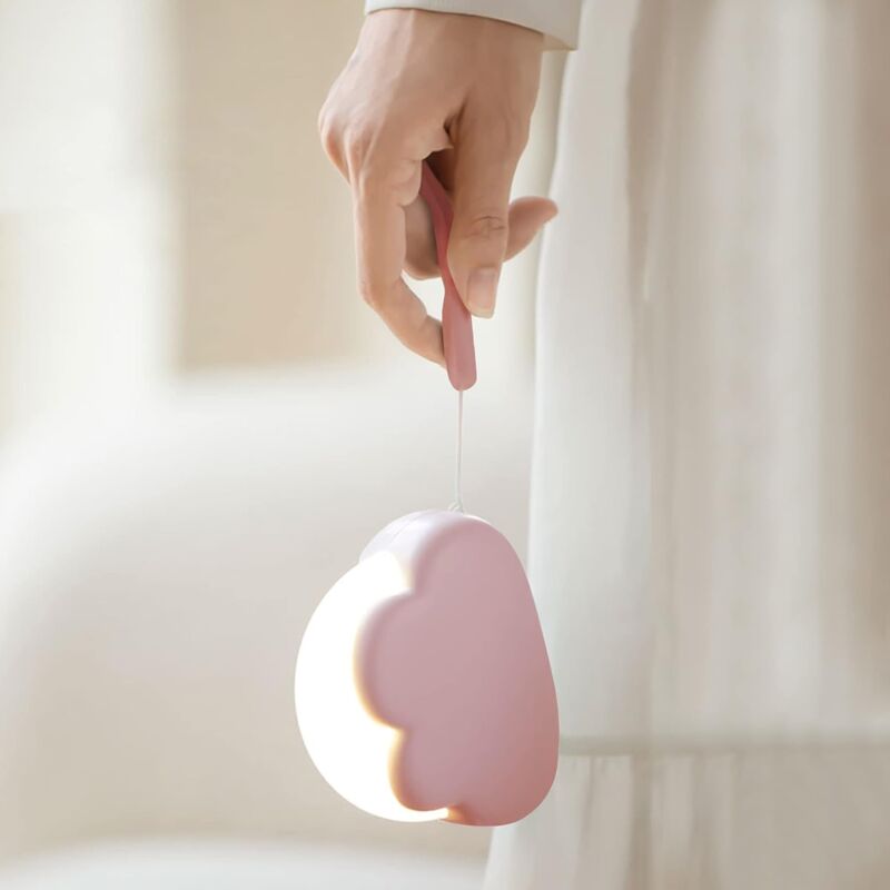 foto del prodotto aiperq luce notturna ricaricabile per bambini, lampada notturna portatile a forma di nuvola per l allattamento, torcia portatile per bambini