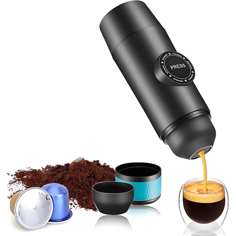 foto del prodotto aiperq macchina da caff portatile macchina da caff espresso da viaggio per auto e campeggio 12v compatibile con capsule di caff nespresso