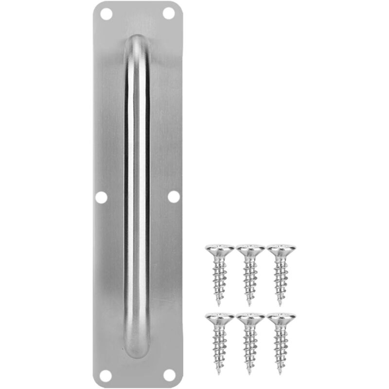 foto del prodotto aiperq maniglia per porta maniglia per porta di accesso con piastra di trazione e spinta in acciaio inossidabile con viti quadrata 
