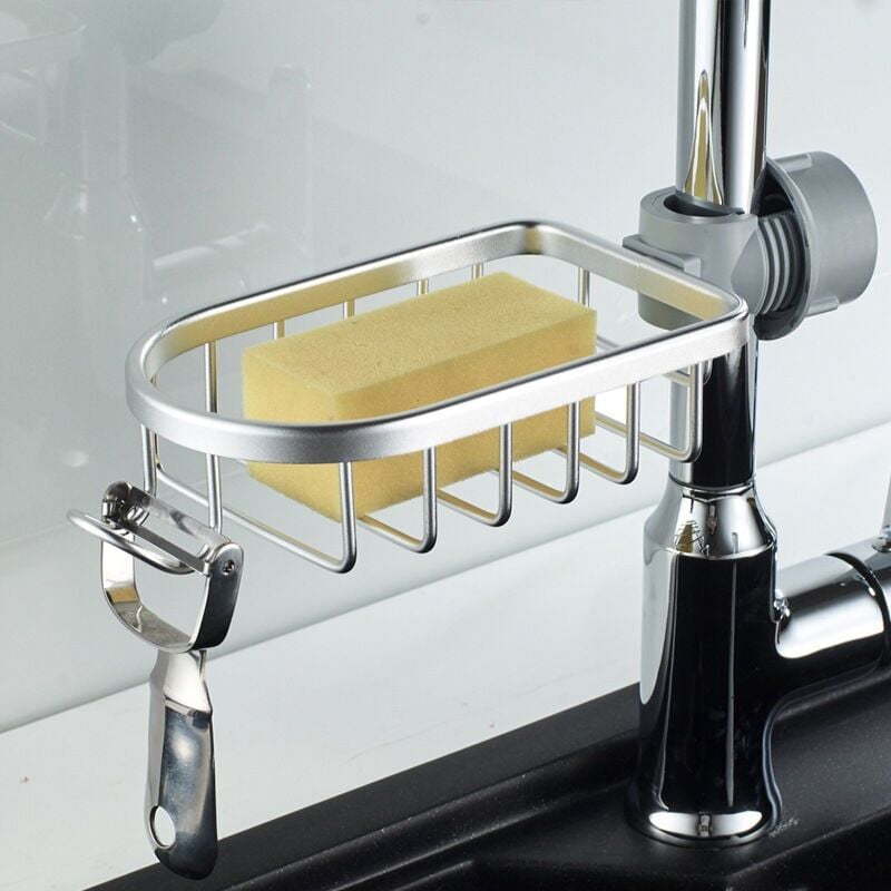 foto del prodotto aiperq mensola per doccia e portaoggetti set di 2 mensole per doccia in acciaio inossidabile senza foratura, mensola per bagno telescopica in