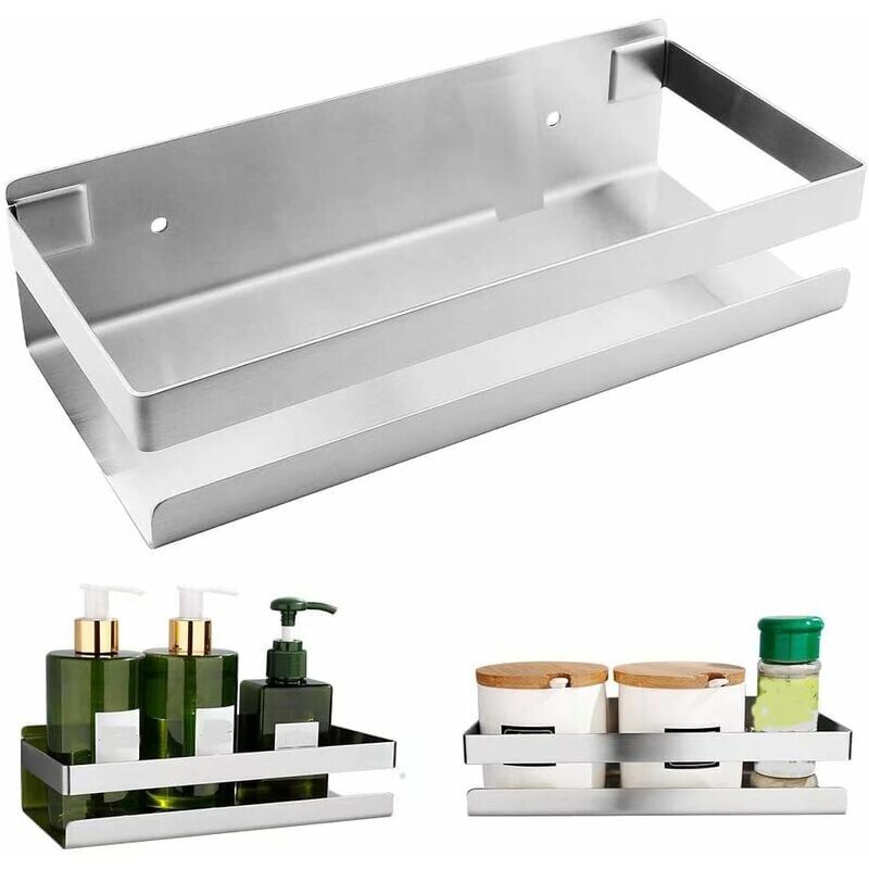 foto del prodotto aiperq mensola per doccia senza foratura, versione aggiornata, super resistente, autoadesiva, garantisce una tenuta perfetta, mensola per bagno in