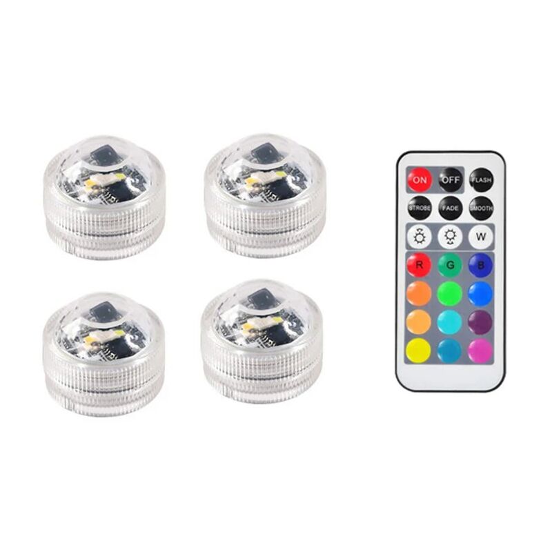 foto del prodotto aiperq mini luce led sommergibile con telecomando, ip65 impermeabile, illuminazione decorativa per interni