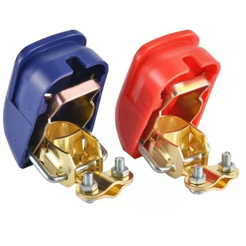 foto del prodotto aiperq morsetti per batteria a sgancio rapido da 2 pezzi, morsetti per batteria a sgancio rapido da 12 v connettori per morsetti per batteria