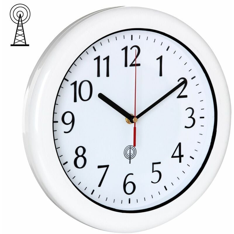 foto del prodotto aiperq orologio da parete impermeabile e resistente radiocontrollato 25,4cm con lancetta dei secondi