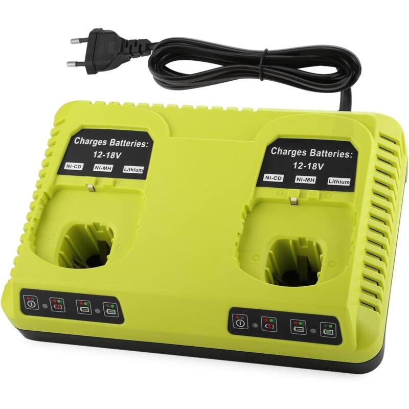 foto del prodotto aiperq p117 caricabatterie per batteria ryobi 18v one p108 p107 p104 p105 p102 p103 p117 p118 per caricabatteria ryobi li ion ni mh ni cd