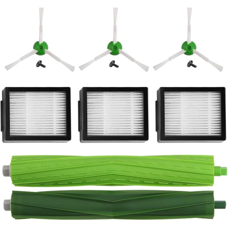 foto del prodotto aiperq pacchetto accessori per roomba i7 i7 e5 e6 e7 kit completo di ricambio per pezzi di ricambio, spazzole laterali, filtri, rulli estrattori