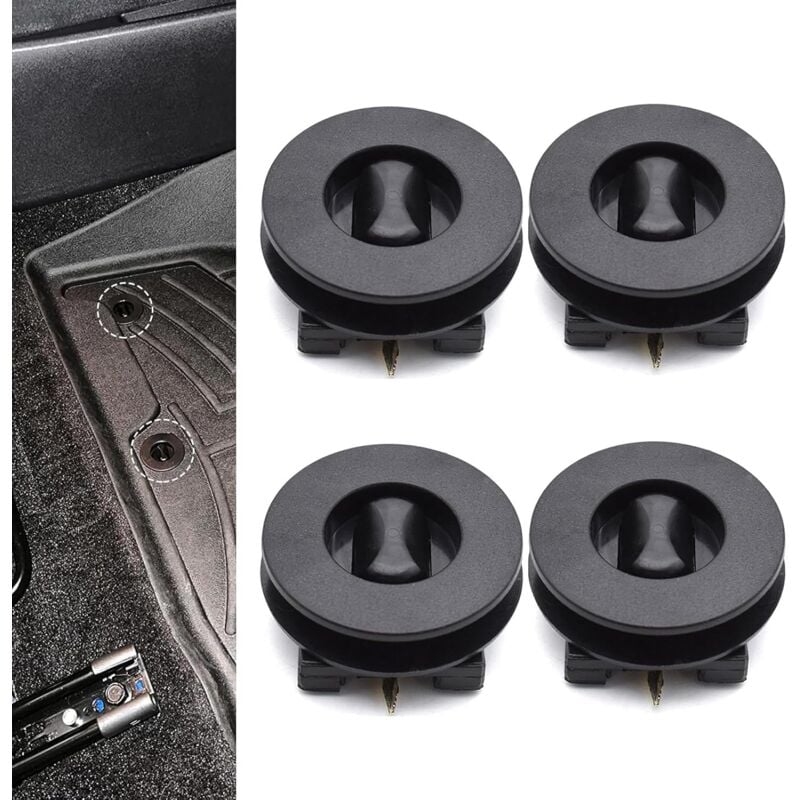 foto del prodotto aiperq pezzi di fissaggio per tappetini auto, antiscivolo, clip di fissaggio in plastica, supporto per morsetti di fissaggio a doppio strato nero