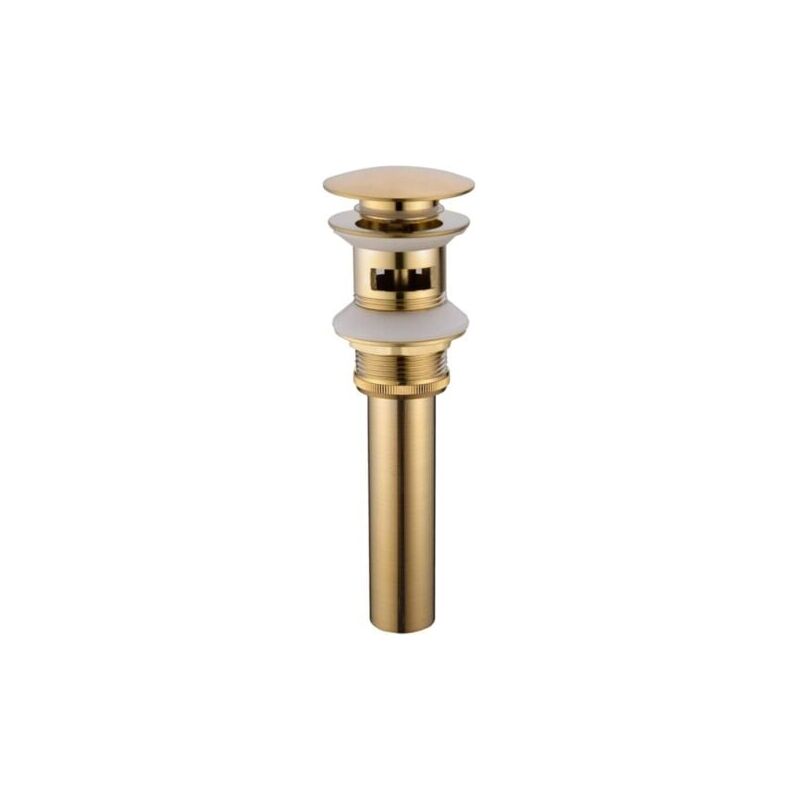 foto del prodotto aiperq piletta per lavello in ottone spazzolato dorato e accessori smaltimento acque reflue, trimec