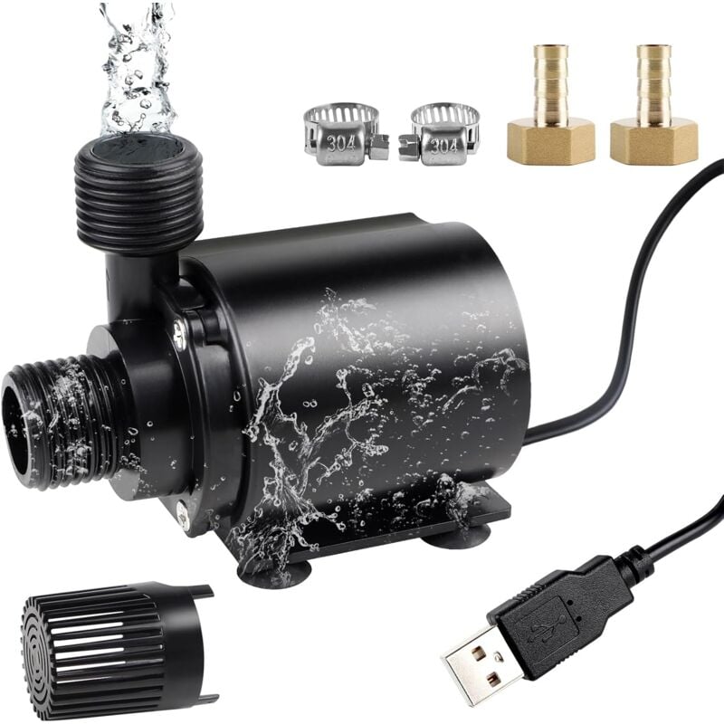 foto del prodotto aiperq pompa per acquario usb 500l h 4w pompa sommersa mini pompa ad acqua piccola pompa per fontana pompa filtro pompa per fontana ultra