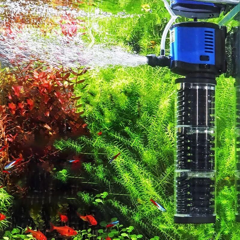foto del prodotto aiperq pompa per laghetto da 2500 f, pompa sommergibile con filtro a spugna, sollevamento di 8 piedi, silenziosa per acquario idroponico,