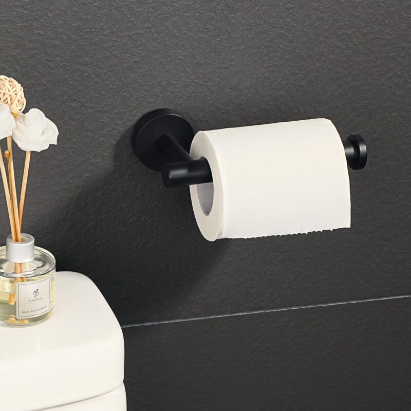 foto del prodotto aiperq porta carta igienica a parete porta rotolo di carta igienica in acciaio inossidabile sus304 per bagno e cucina nero oro